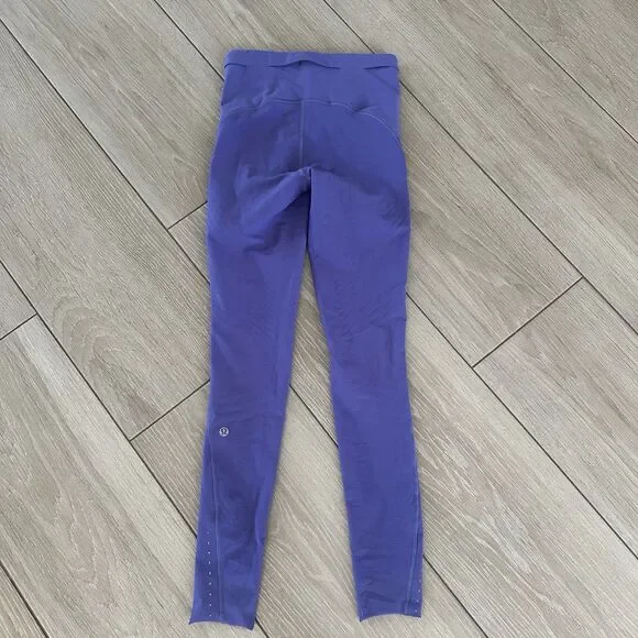 Lululemon Sense Knit HR running tight Charged Indigo Size 4 Leggings - Picture 5 of 7